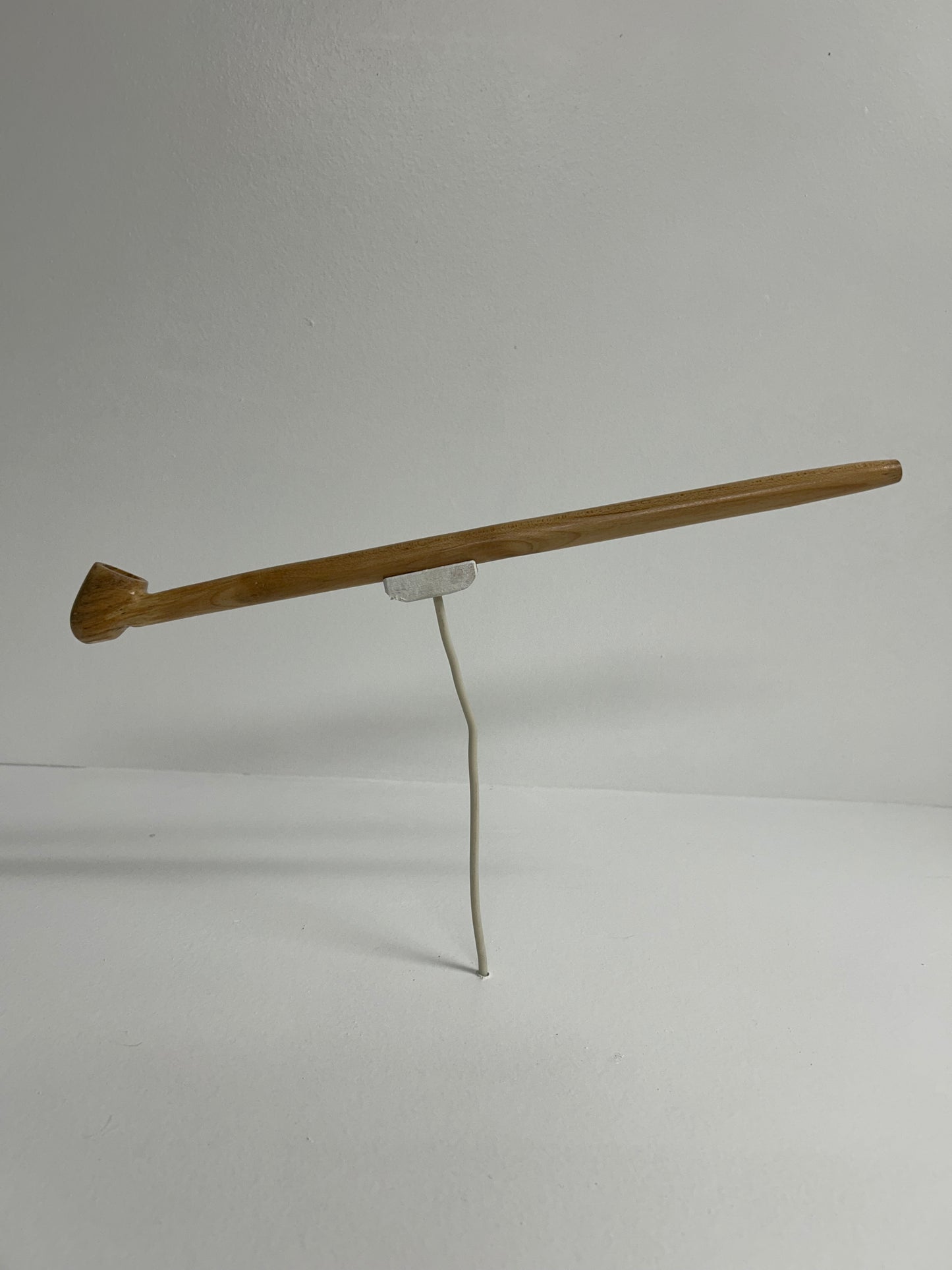 13" Maple wood pipe with 5/8" bowl width and depth