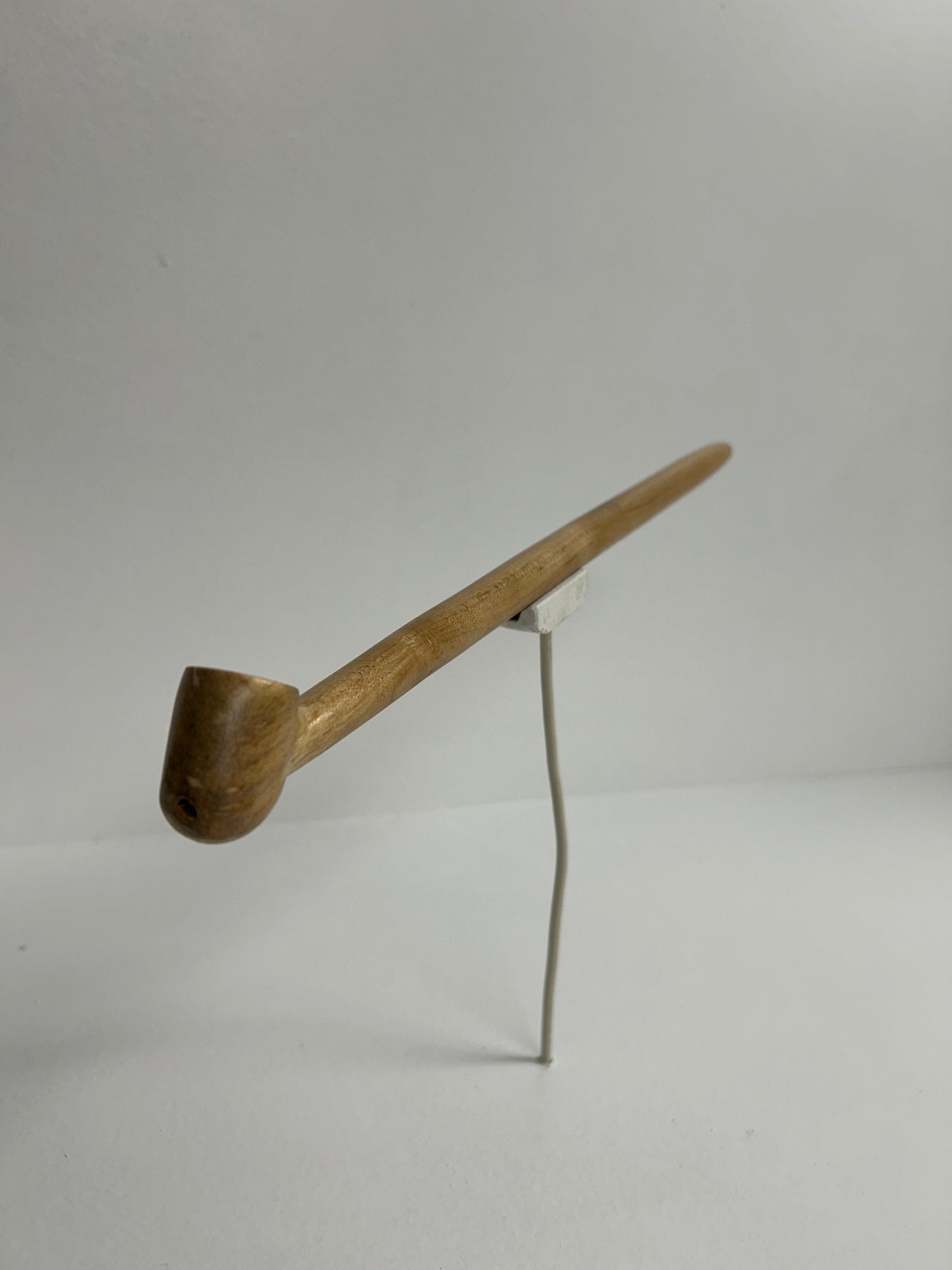 13" Maple wood pipe with 5/8" bowl width and depth