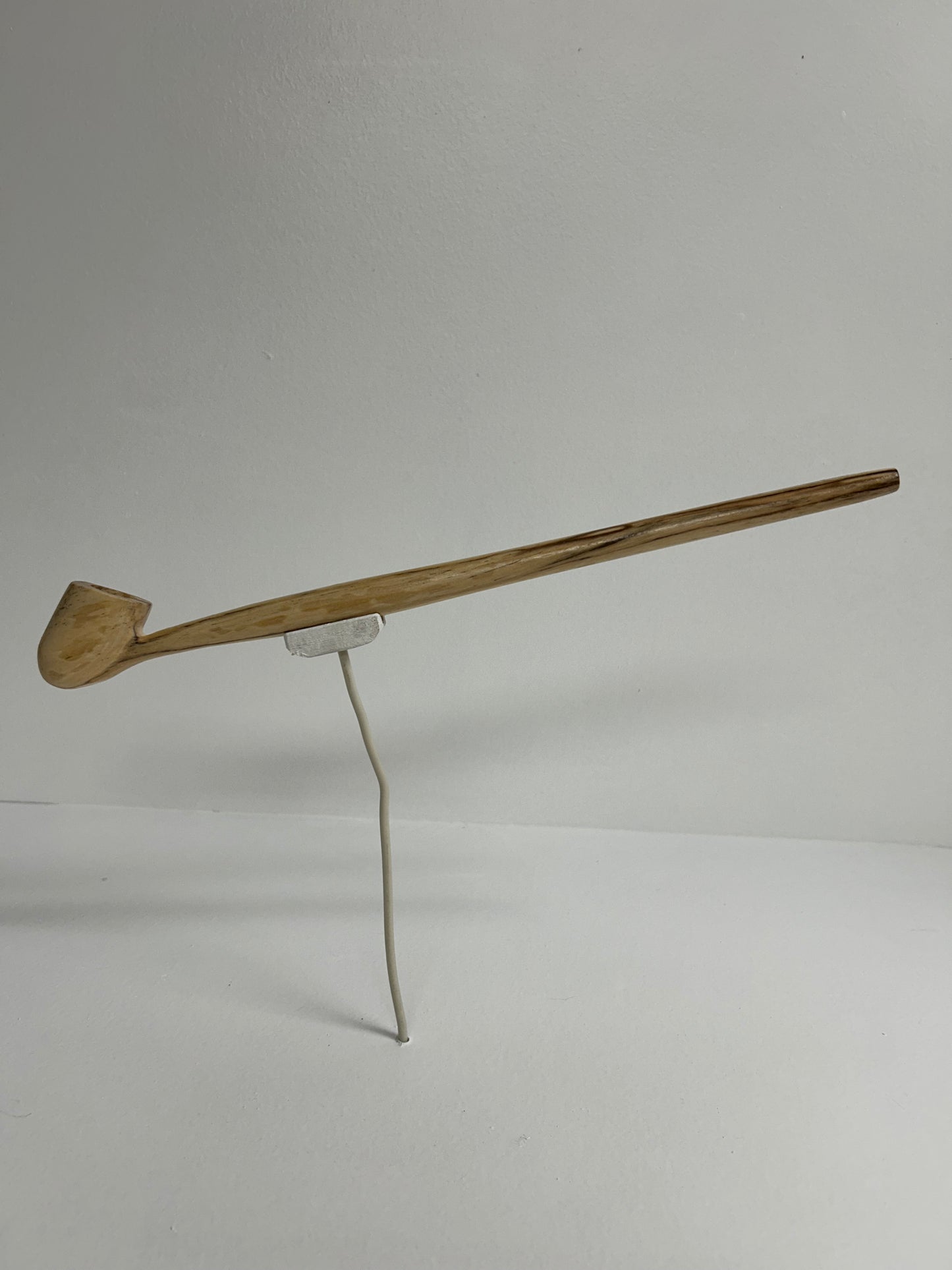 13" Ash wood pipe with 5/8" bowl diameter and 3/4" bowl depth