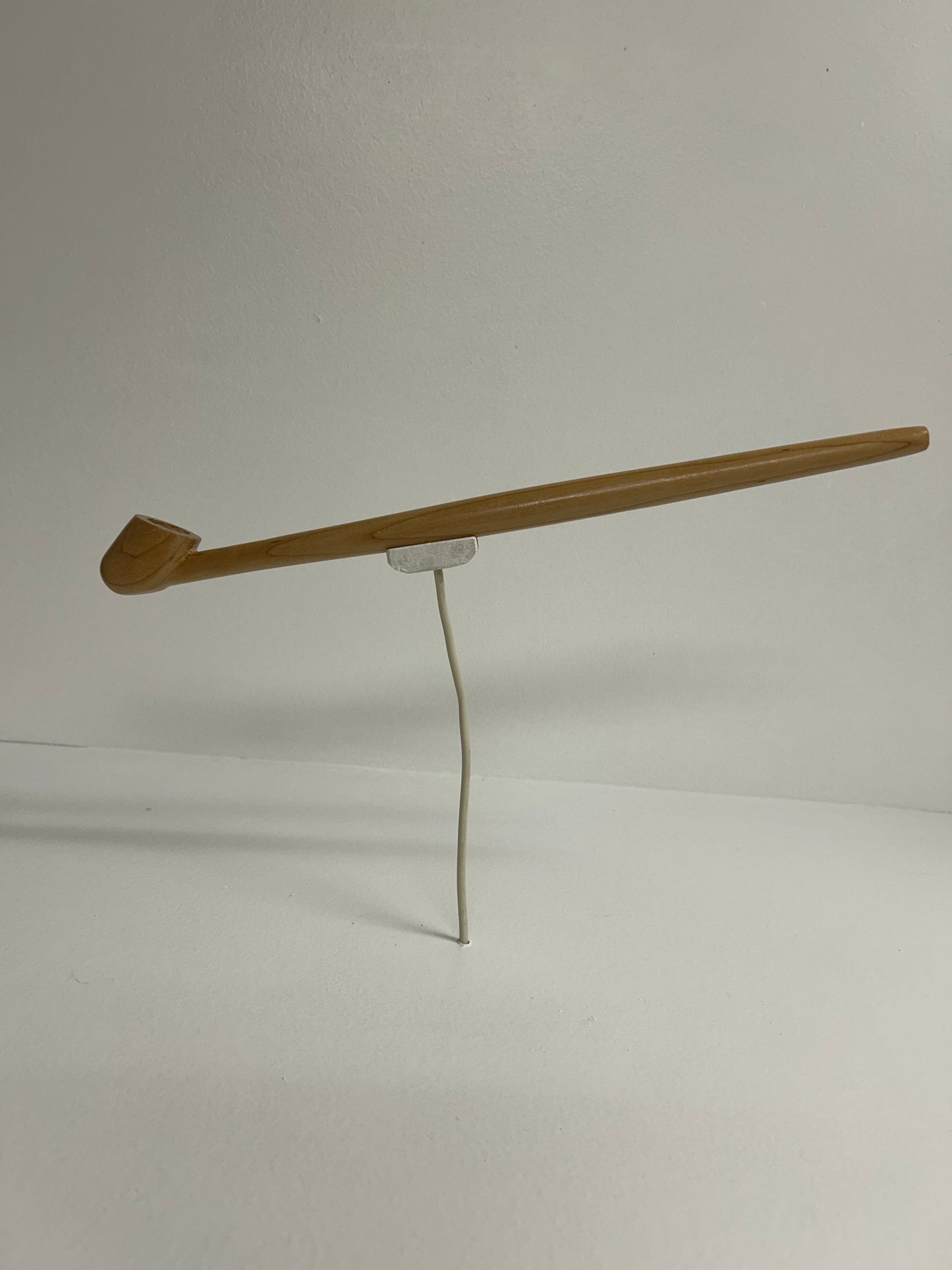 13 3/8" Maple wood pipe with 5/8" bowl width and depth