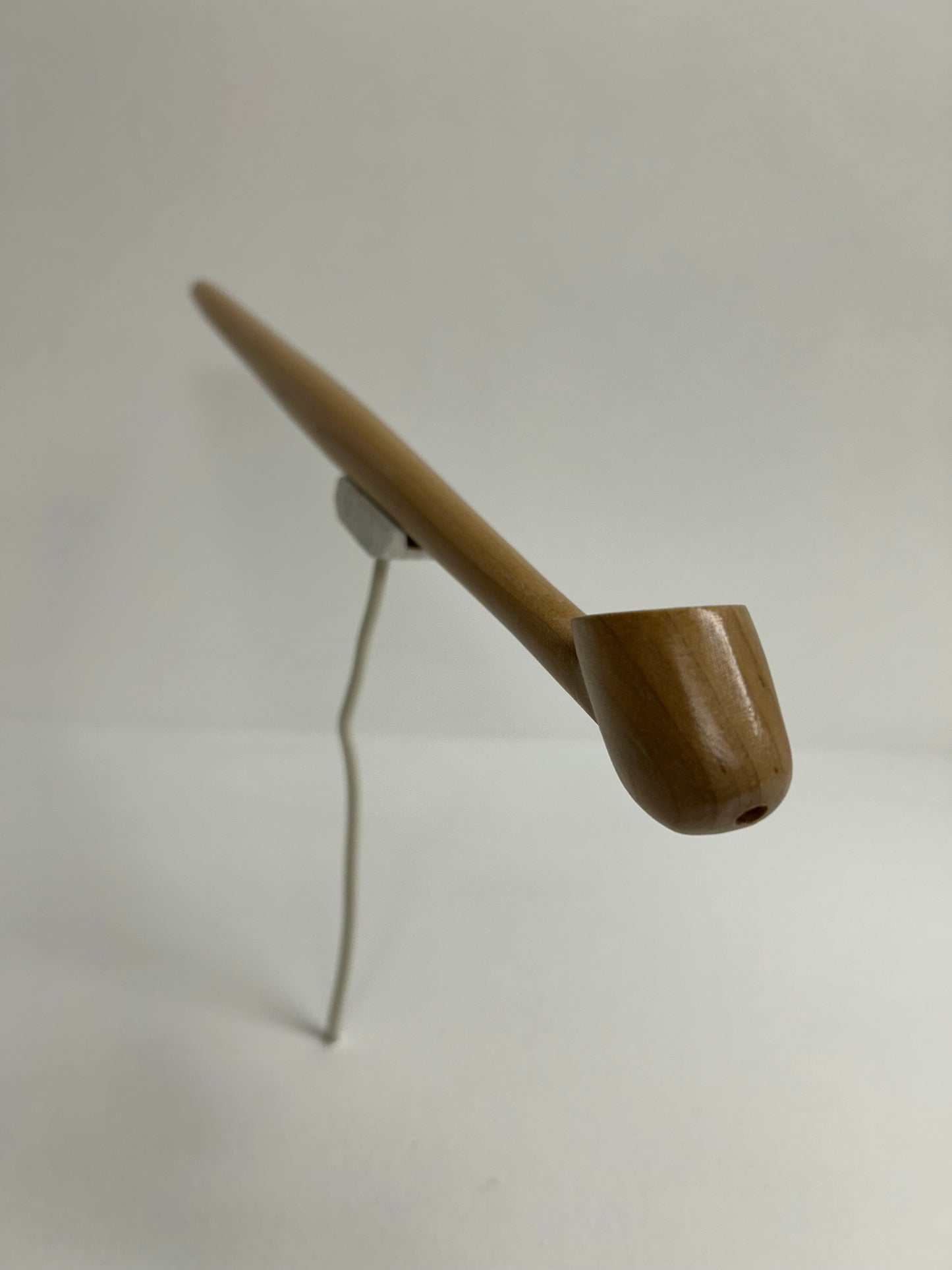 13 3/8" Maple wood pipe with 5/8" bowl width and depth