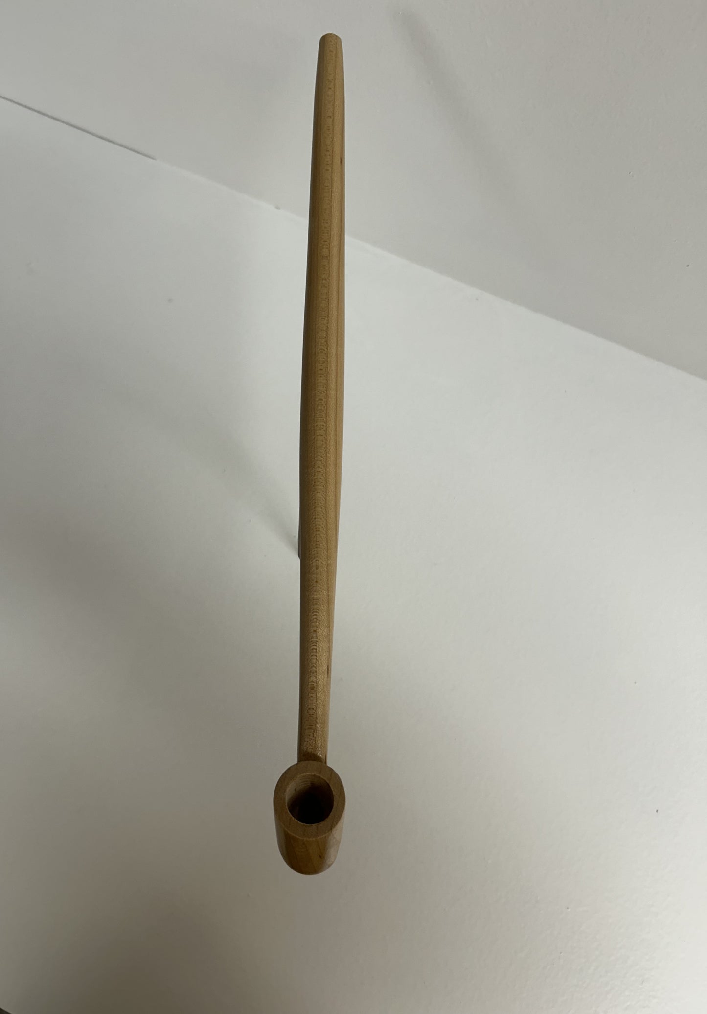13 3/8" Maple wood pipe with 5/8" bowl width and depth