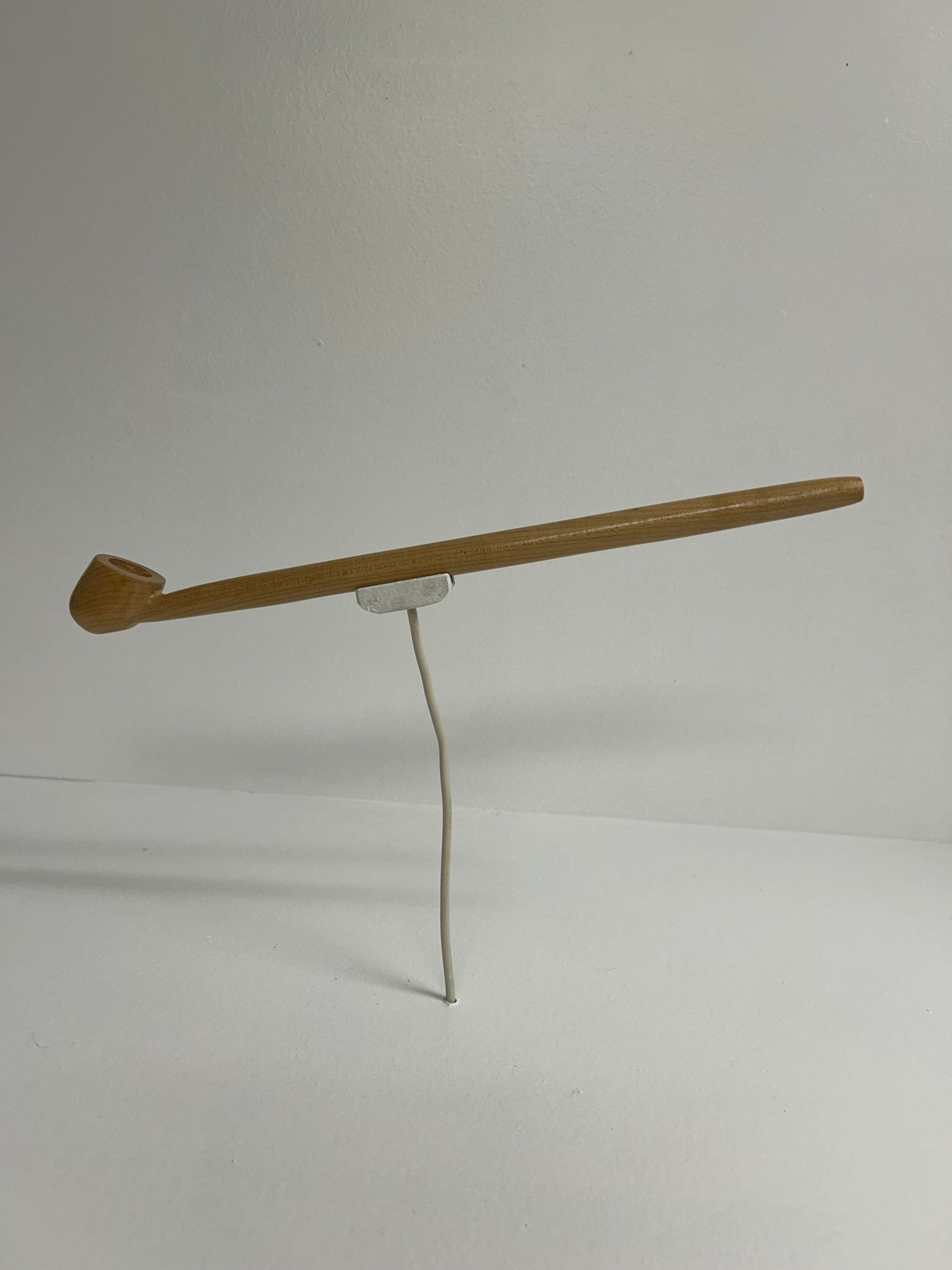 12 1/4" maple wood pipe with 5/8" bowl width and depth