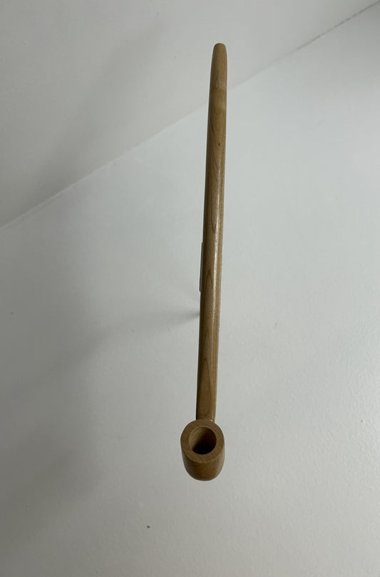 12 1/4" maple wood pipe with 5/8" bowl width and depth