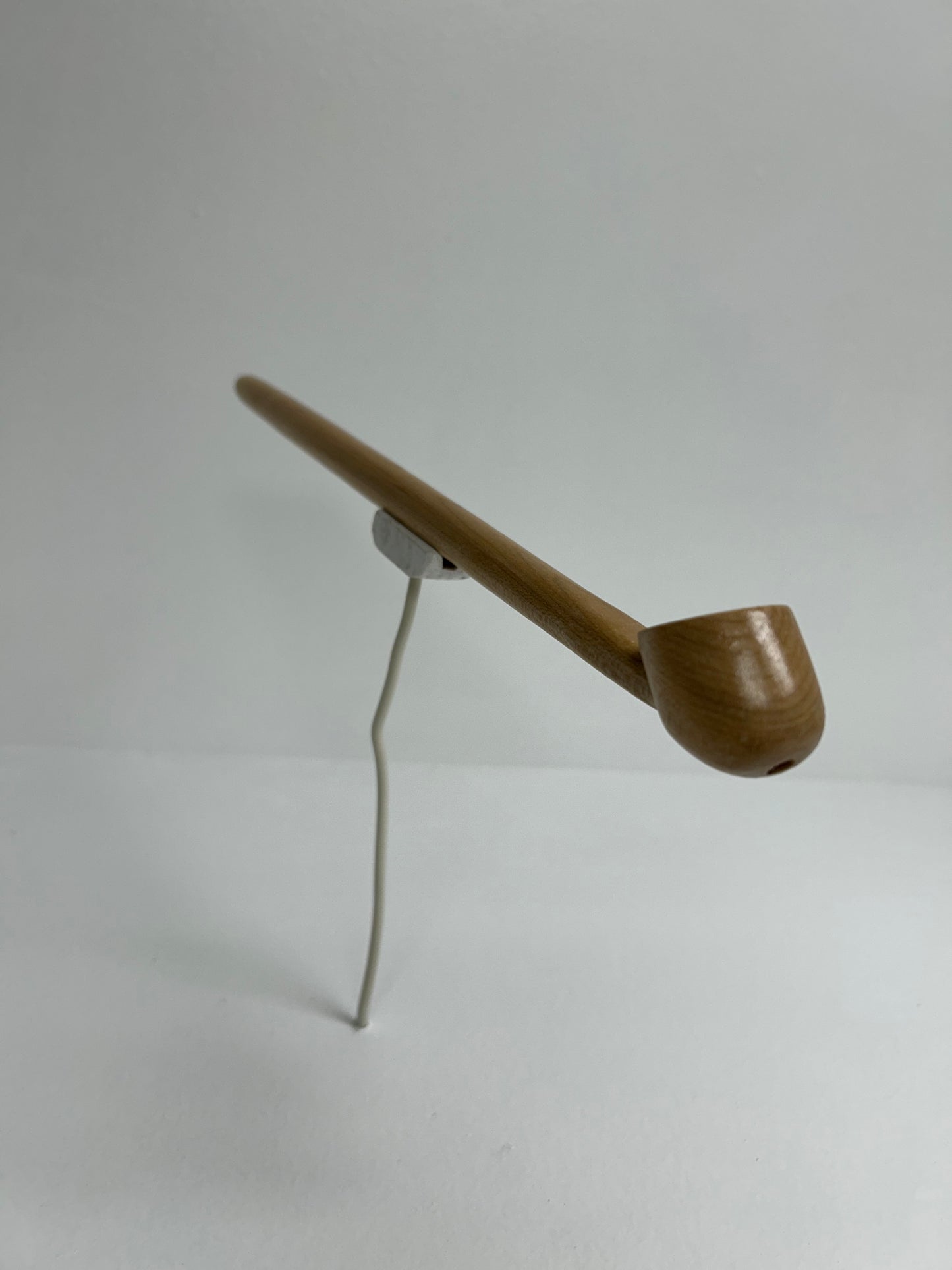 12 1/4" maple wood pipe with 5/8" bowl width and depth