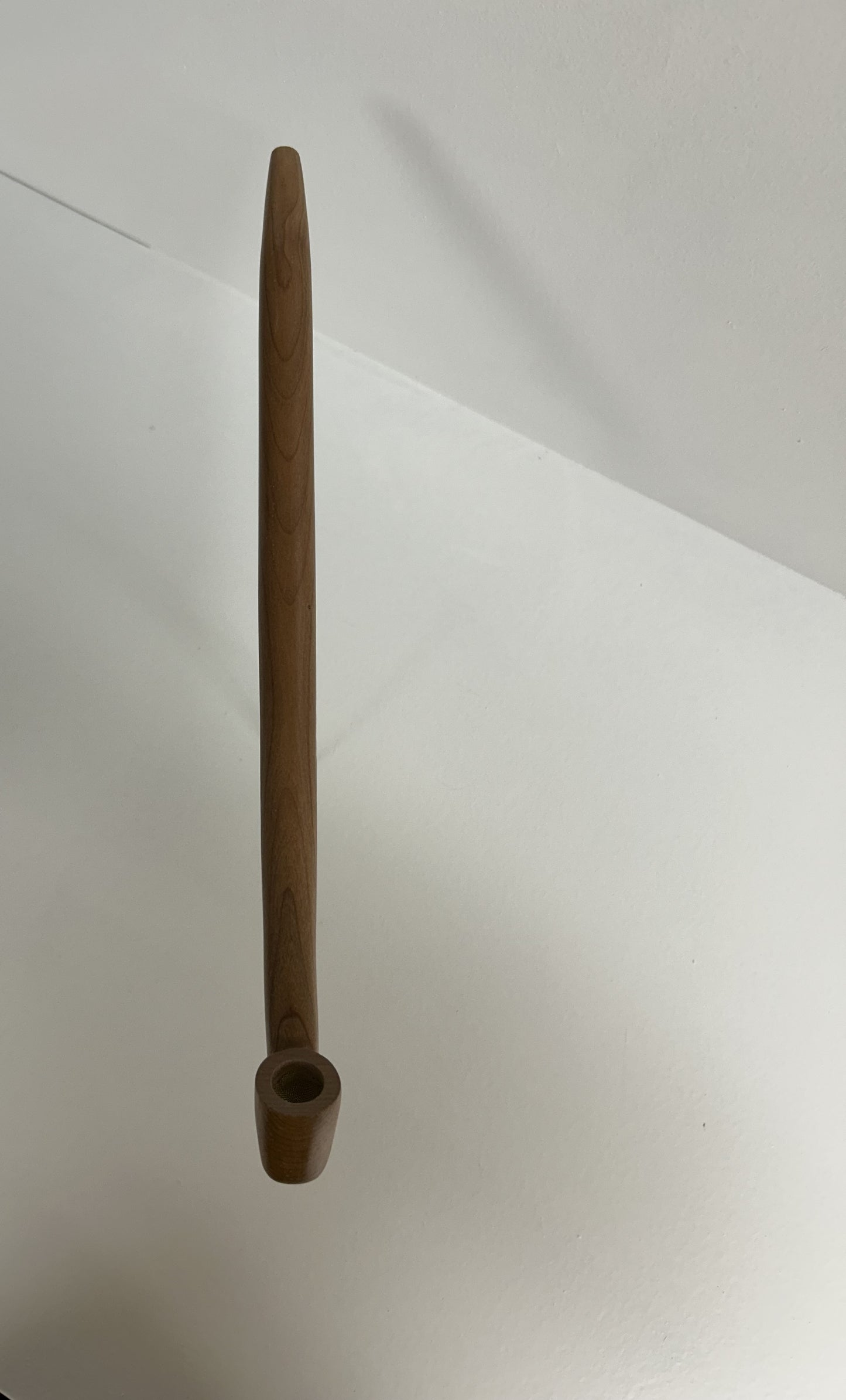 13 3/4" Cherry wood pipe with 5/8" bowl width and depth