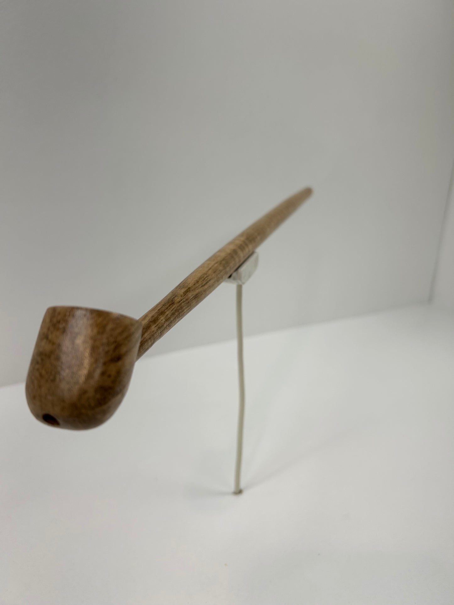 16" Maple wood pipe with tiger stripes figured wood, 5/8" bowl width and depth
