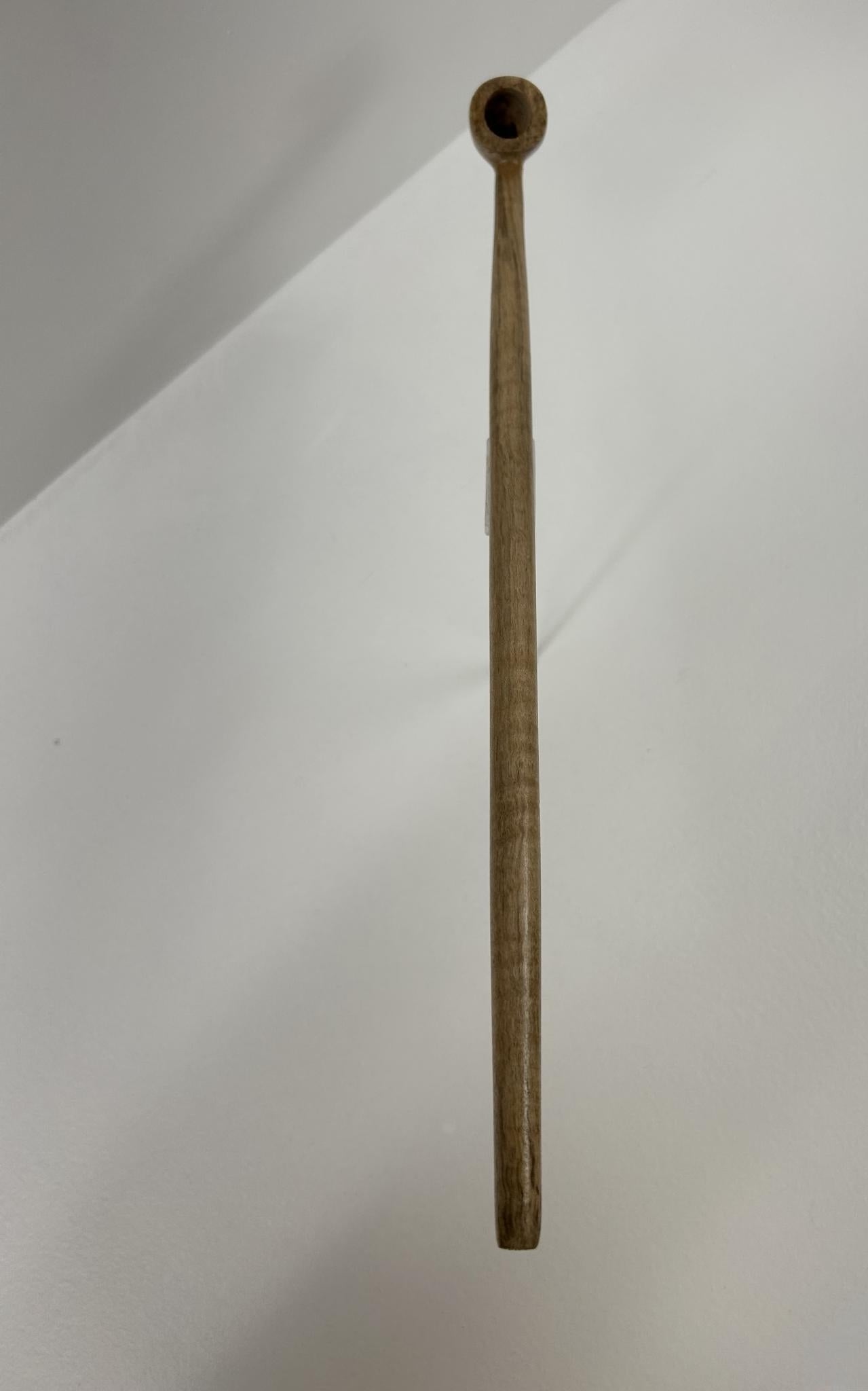 16" Maple wood pipe with tiger stripes figured wood, 5/8" bowl width and depth