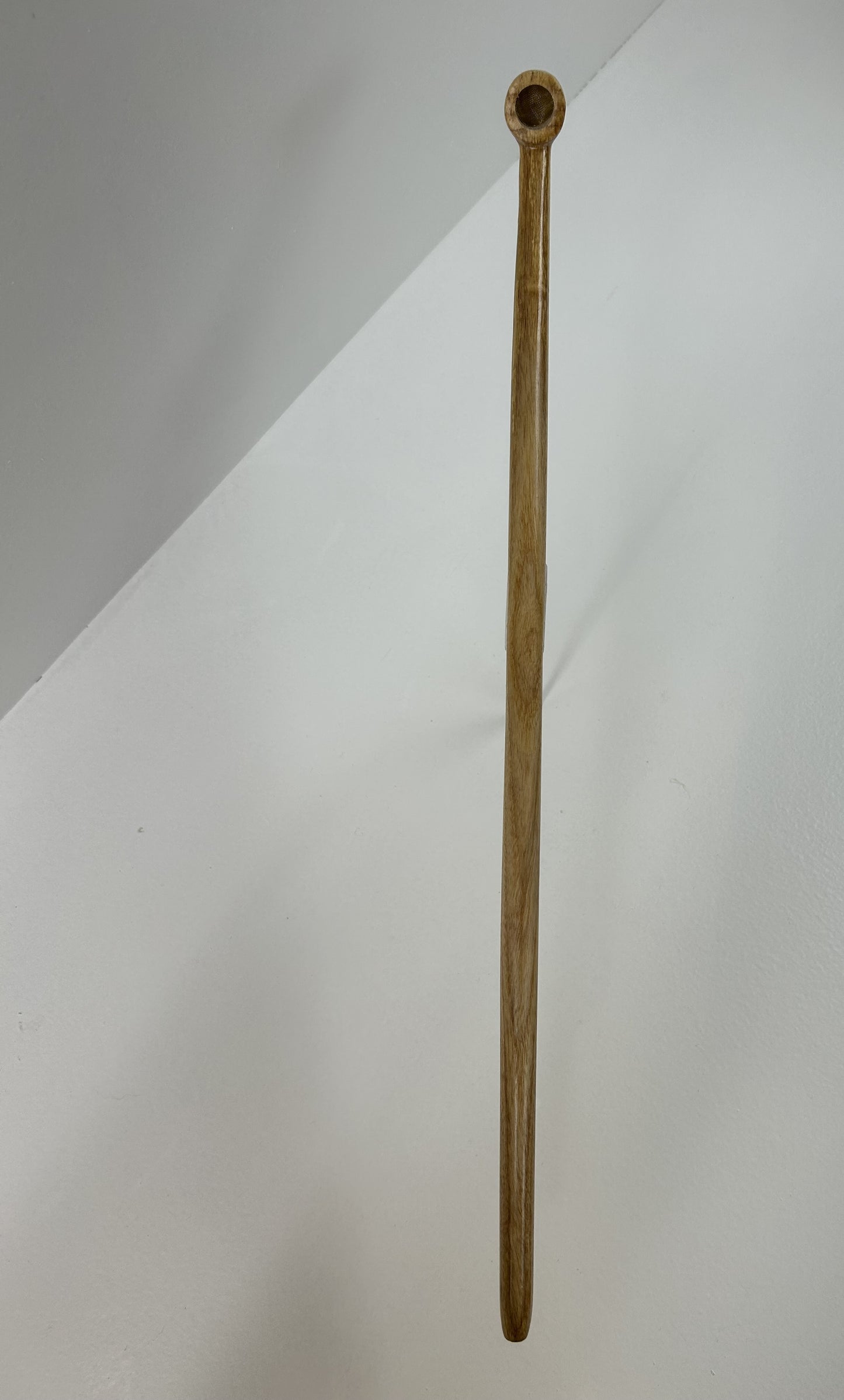 19 5/8" Ash wood pipe. 5/8" bowl width and depth
