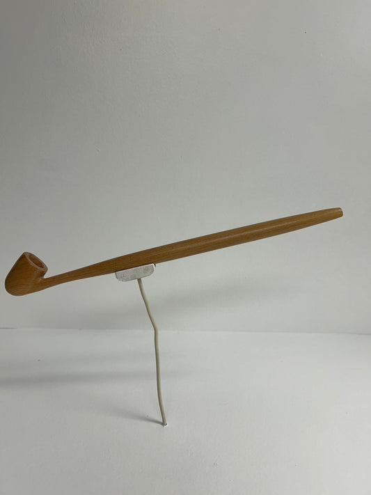 12 5/8" cherry wood pipe with 5/8" bowl width and 3/4" bowl depth