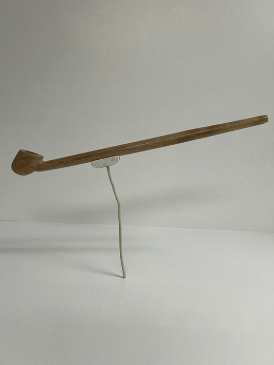 13/1/2" maple wood pipe with 5/8" bowl width and 3/4" bowl depth