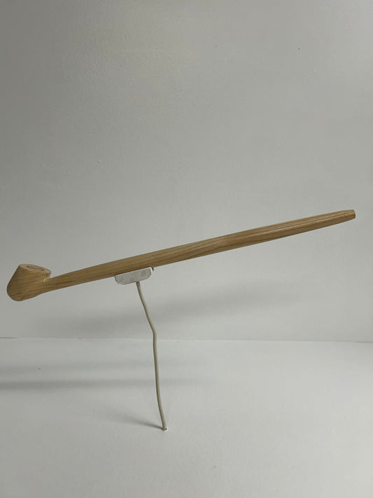 12 1/2" Maple wood pipe with tiger stripes, 5/8" bowl width and 1/2" depth