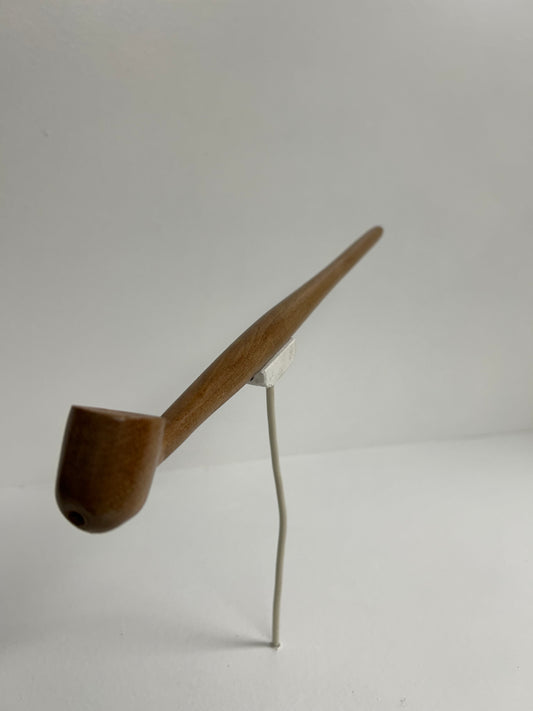 13 1/4" Cherry wood pipe with 5/8" bowl depth and width