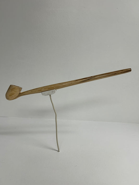 13" Ash wood pipe with 5/8" bowl diameter and 3/4" bowl depth