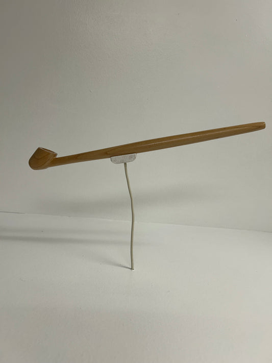 13 3/8" Maple wood pipe with 5/8" bowl width and depth