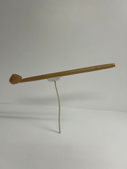 12 1/4" maple wood pipe with 5/8" bowl width and depth