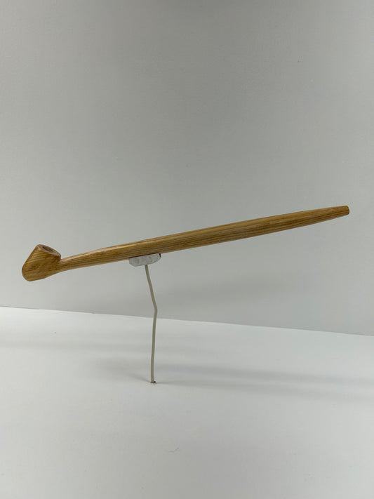 15 1/2" Ash wood pipe with 5/8" bowl width and depth