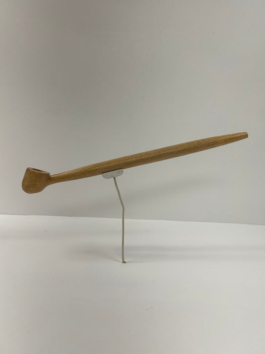 16" Ash wood pipe, 3/4" bowl width and 5/8" depth