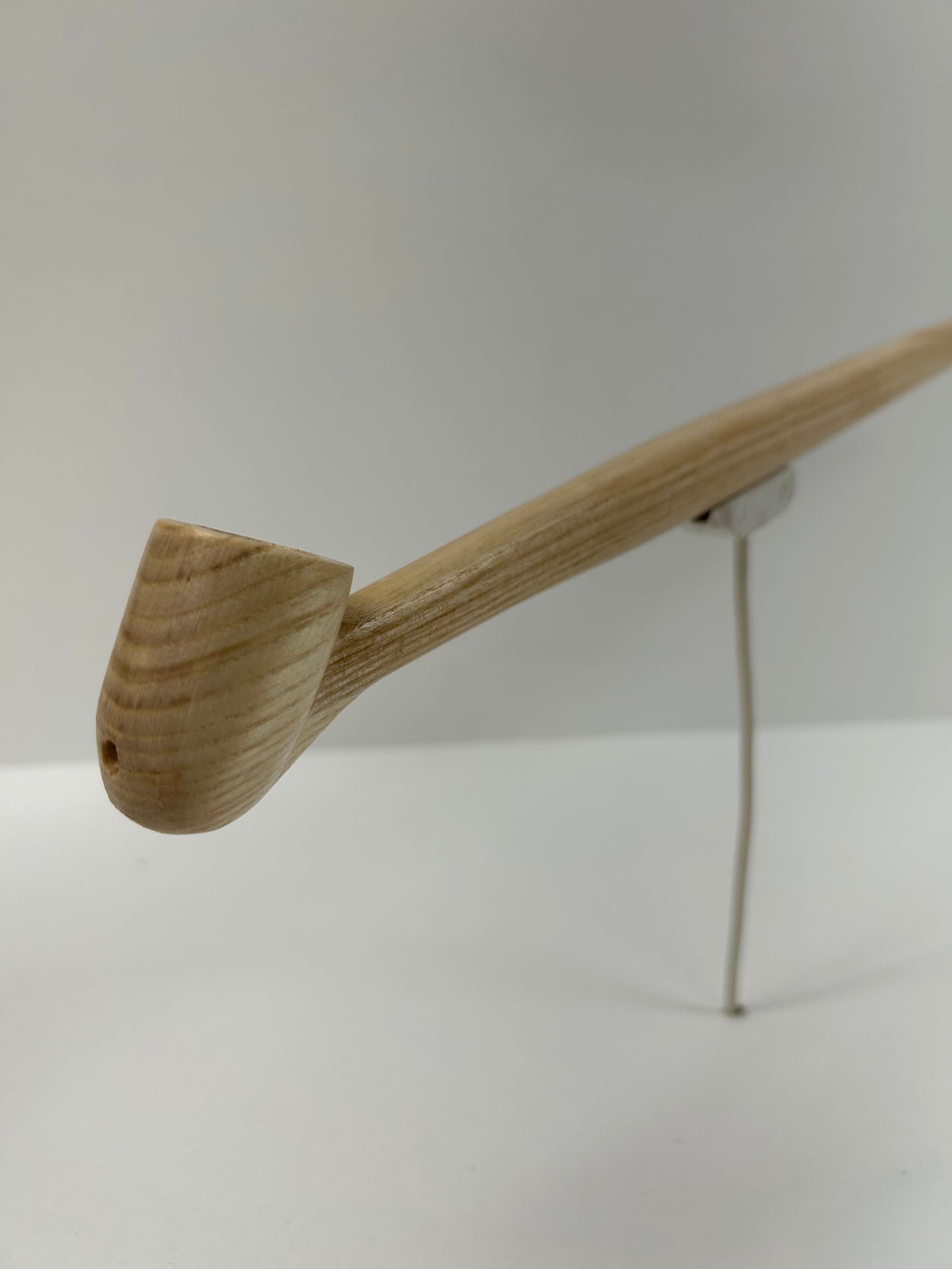 16 3/4" Ash wood pipe, 5/8" bowl width and depth