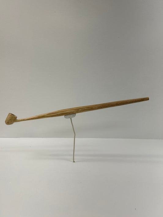 18 1/2" Ash wood pipe, 5/8" bowl width and depth