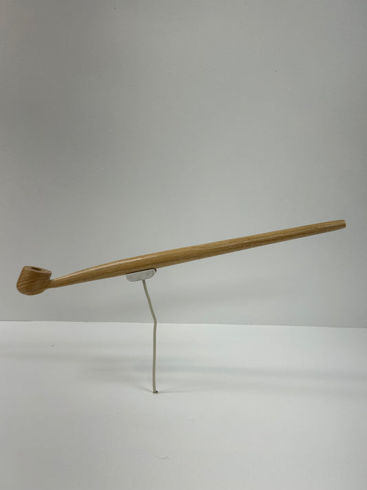 16 1/2" Ash wood pipe, 5/8 bowl width and depth