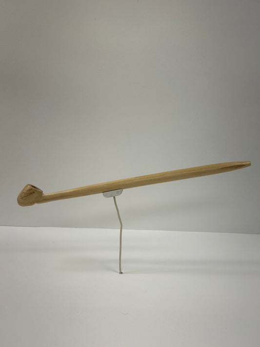 17 1/2" Ash wood pipe, 5/8" bowl width and depth