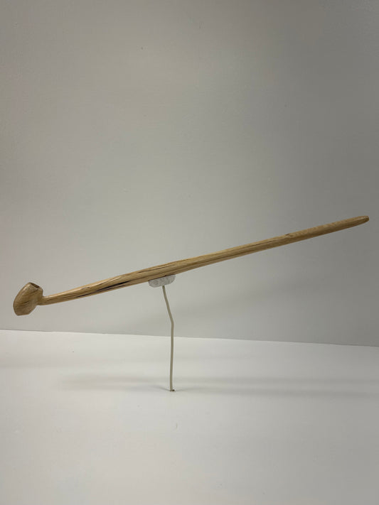 19 3/4" Ash wood pipe, 5/8" bowl width and depth