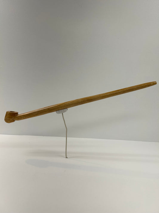 20" Oak wood pipe, 5/8" bowl width and depth