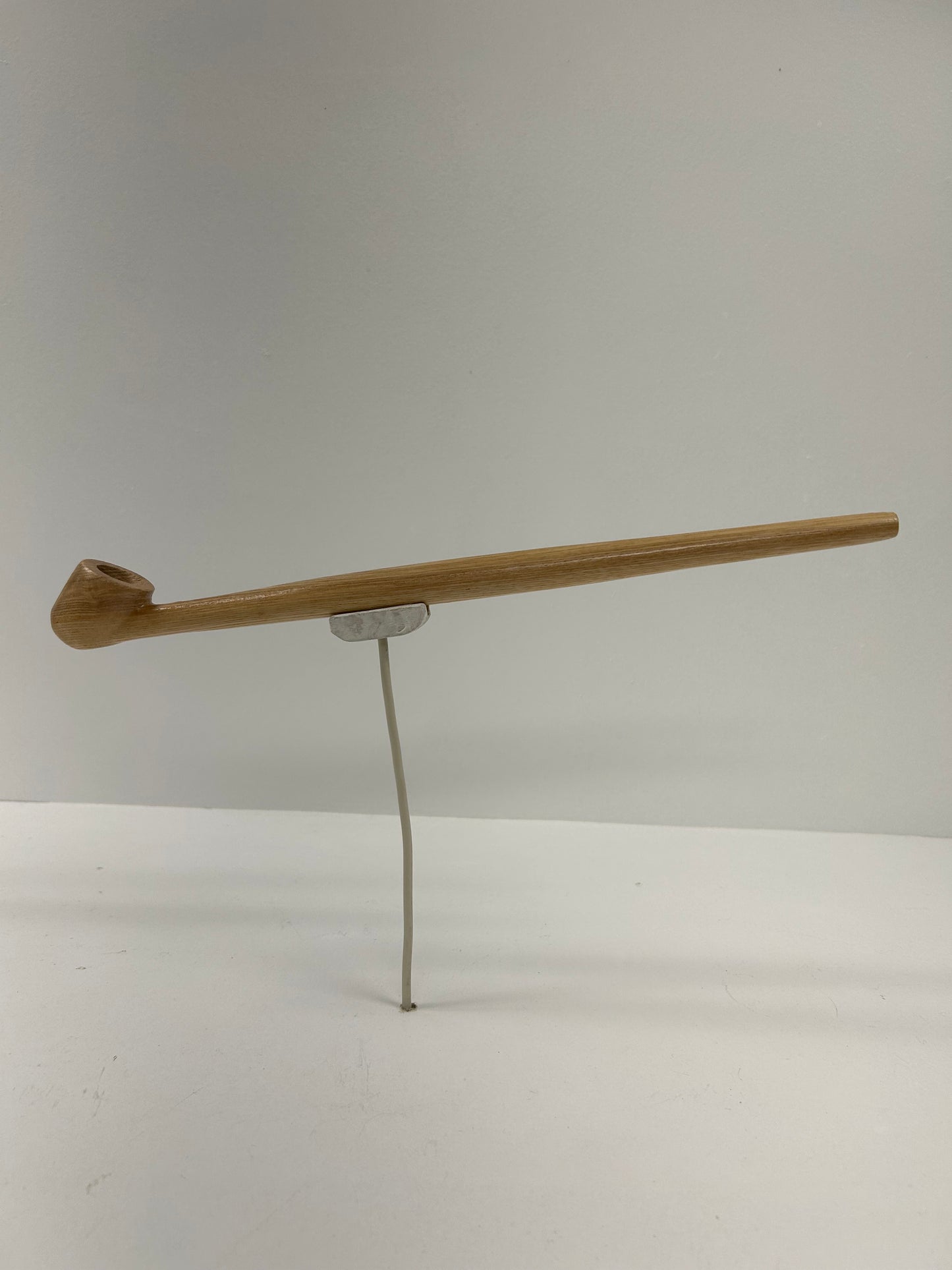 12 1/2" Ash wood pipe, bowl width and depth 5/8"