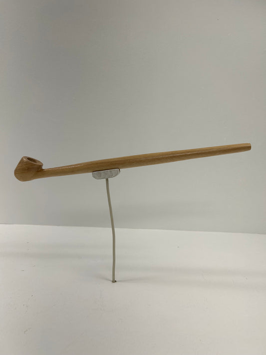 12 1/2" Ash wood pipe, bowl width and depth 5/8"