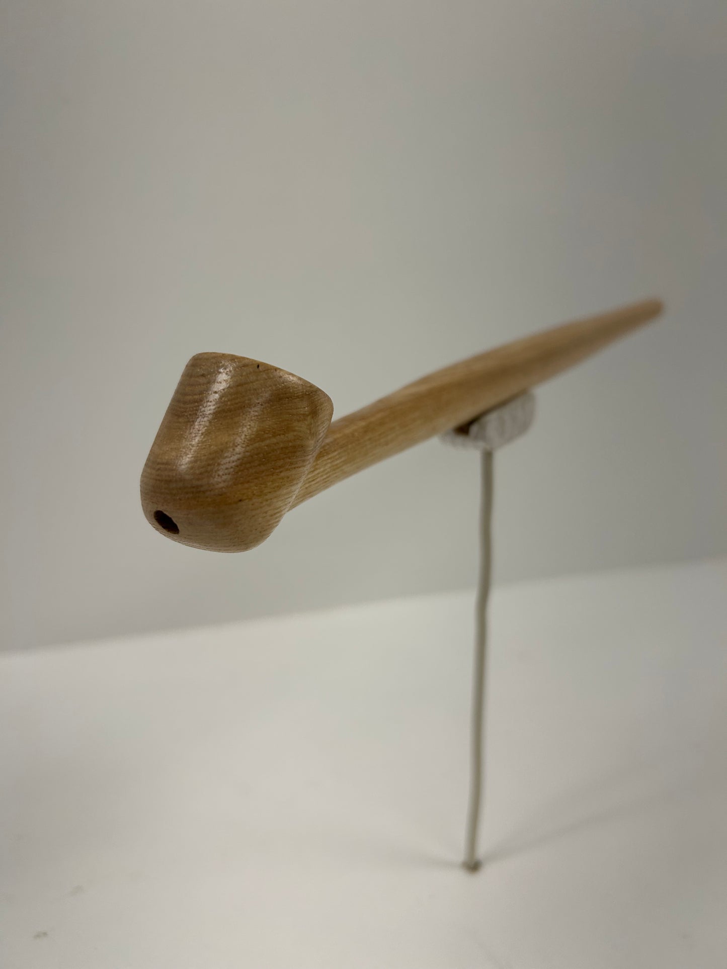 12 1/2" Ash wood pipe, bowl width and depth 5/8"