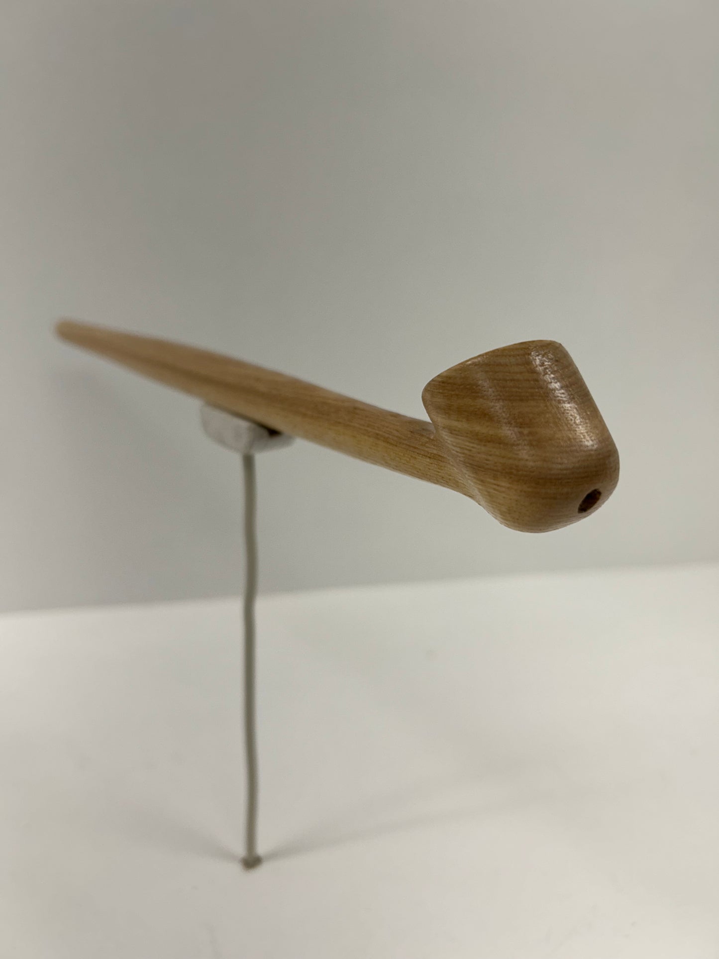 12 1/2" Ash wood pipe, bowl width and depth 5/8"