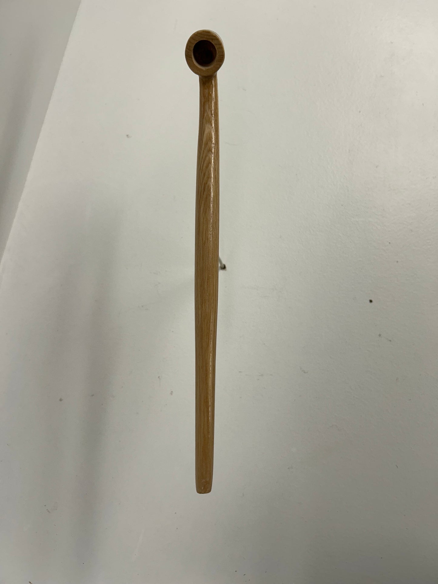 12 1/2" Ash wood pipe, bowl width and depth 5/8"