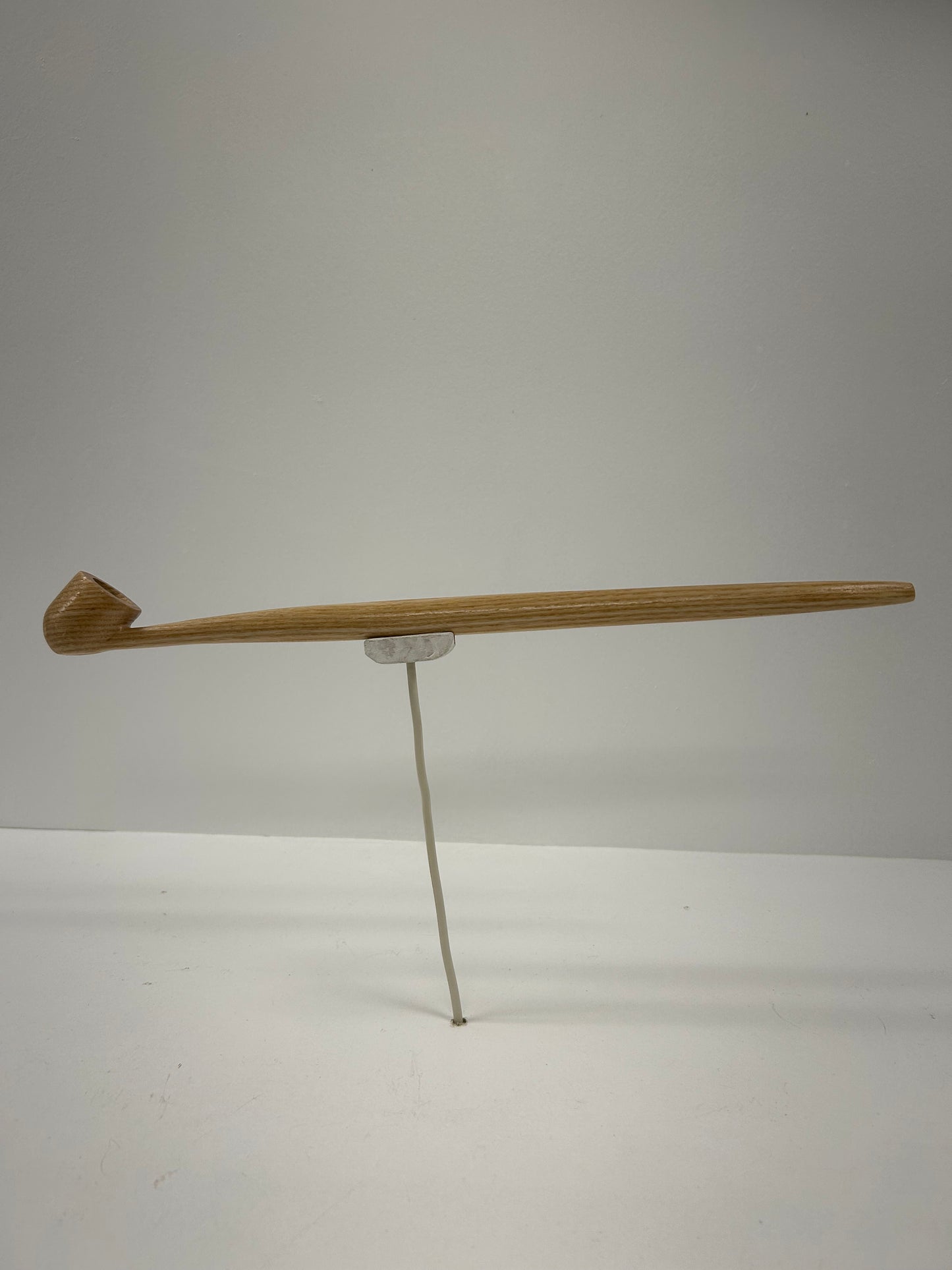 14 1/4" Ash wood pipe, 5/8" bowl with and depth