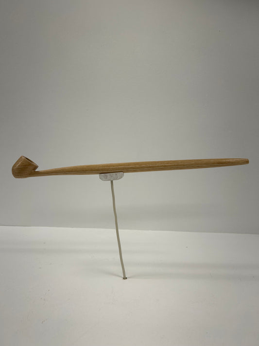 14 1/4" Ash wood pipe, 5/8" bowl with and depth