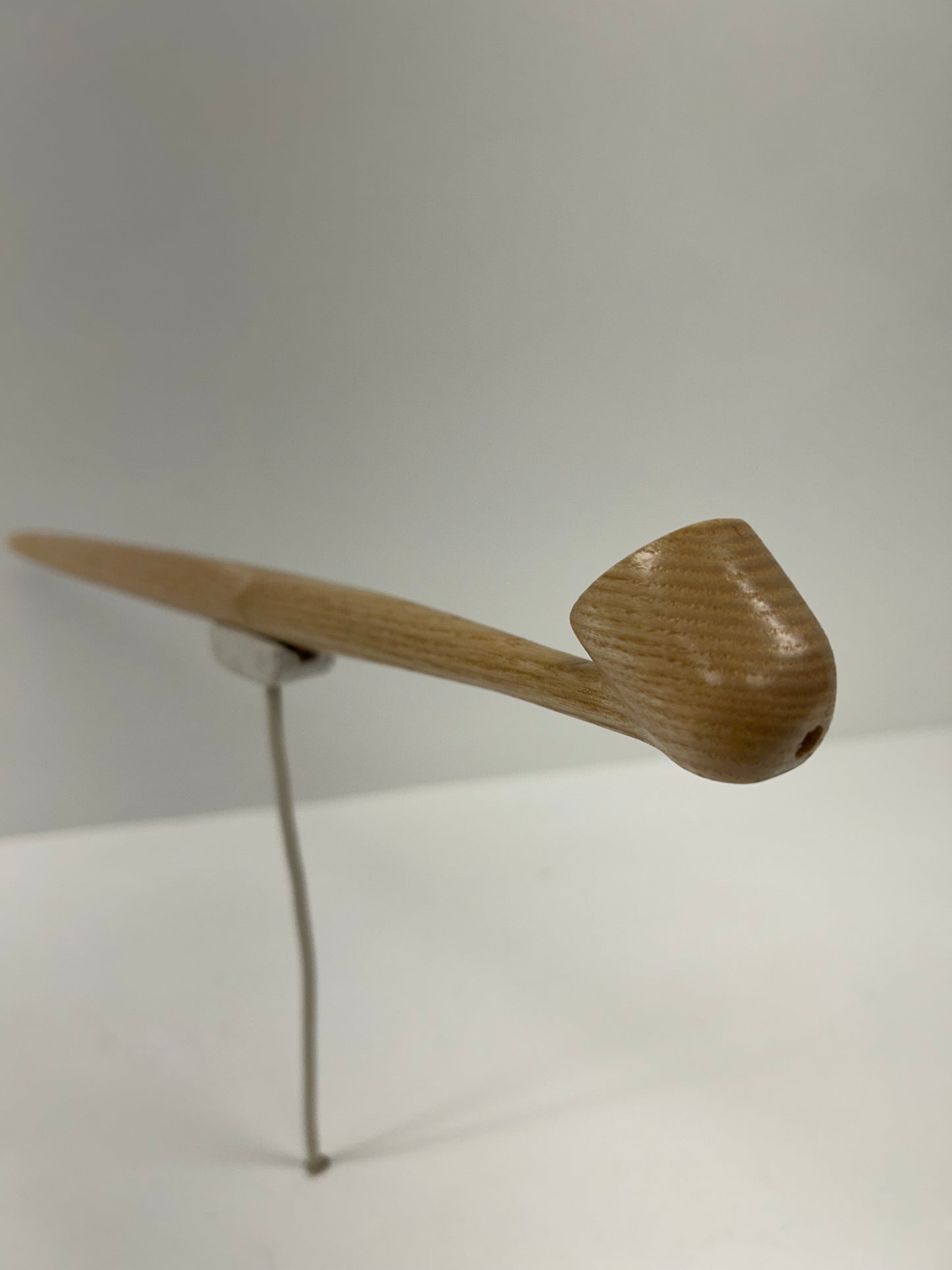 14 1/4" Ash wood pipe, 5/8" bowl with and depth