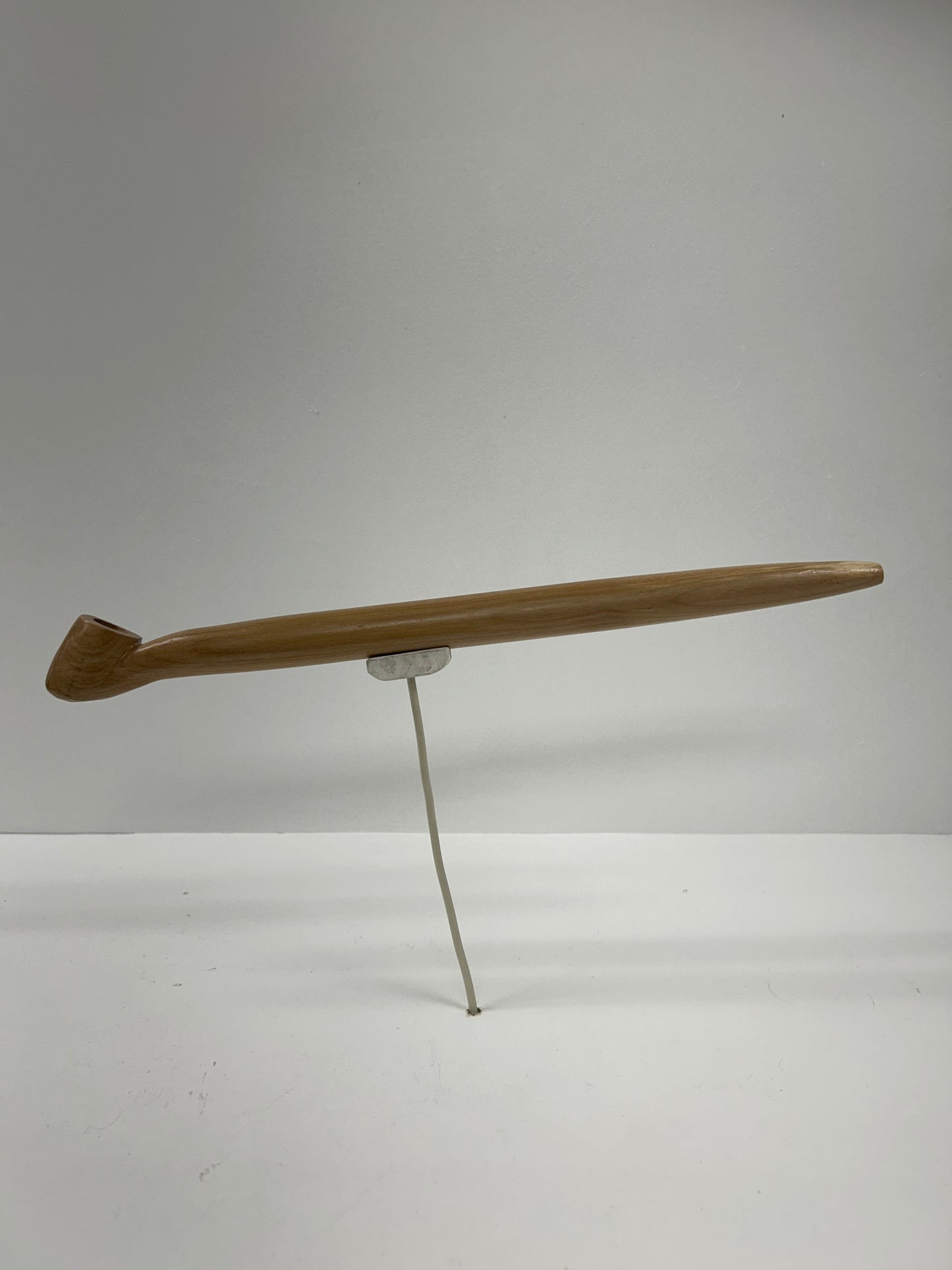 14 3/4" Maple wood pipe, bowl width 1/2" and depth 5/8"